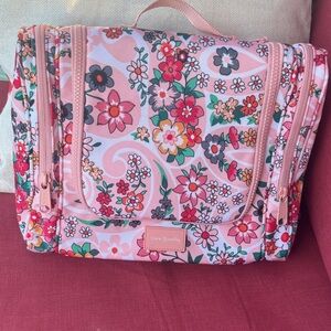 Vera Bradley Pink and Red Floral Cosmetic Bag